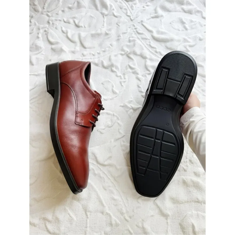 Ecco Cognac Metropole Milan Derby Size 11 - 11.5 New